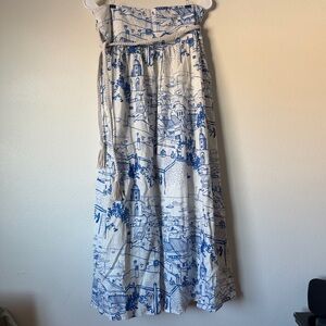 Calypso St. Barth Blue and White Scenic Two Piece Dress